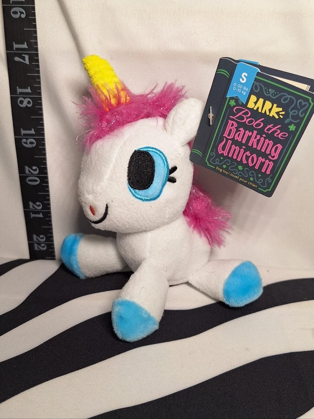 NWT Bark The Dog Prince and Bob the Unicorn Dog Toys, 2 Pack, XS-S & S